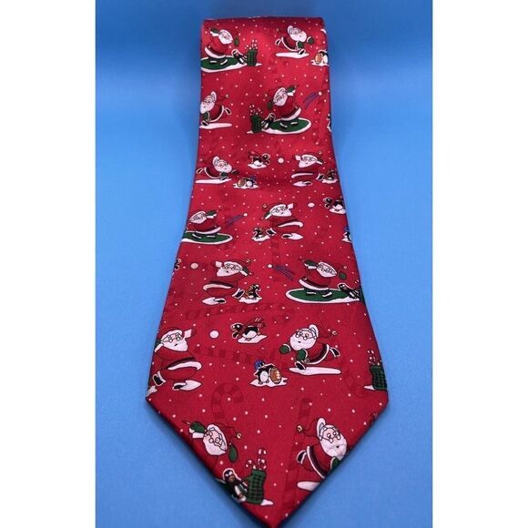 Vintage Other - Christmas Santa Golf, Football & Baseball 63” Vintage Tie. Excellent Condition
